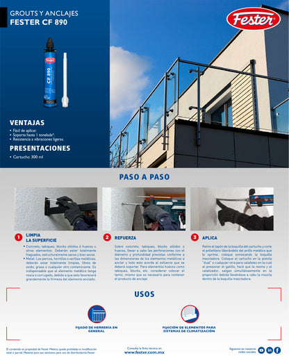 FESTER CF1000 ANCLAJE QUIMICO 385 ml