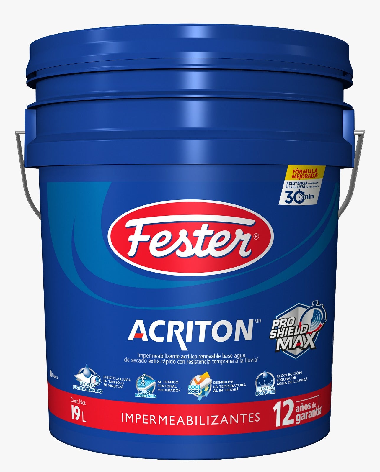 FESTER ACRITON PRO SHIELD MAX 12 AÑOS  BLANCO 19 L