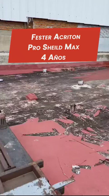 IMPERMEABILIZANTE 4 AÑOS ROJO 19L FESTER ACRITON PROSHIELD MAX