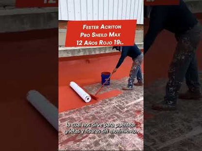 IMPERMEABILIZANTE 12 AÑOS ROJO 19L FESTER ACRITON PROSHIELD MAX